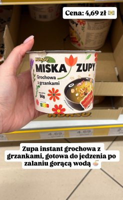 Zupa instant grochowa z grzankami Miska Zupy  promocja w Dino