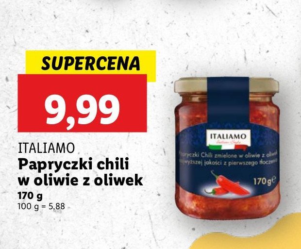 Papryczki chilli w oliwie z oliwek Italiamo promocja