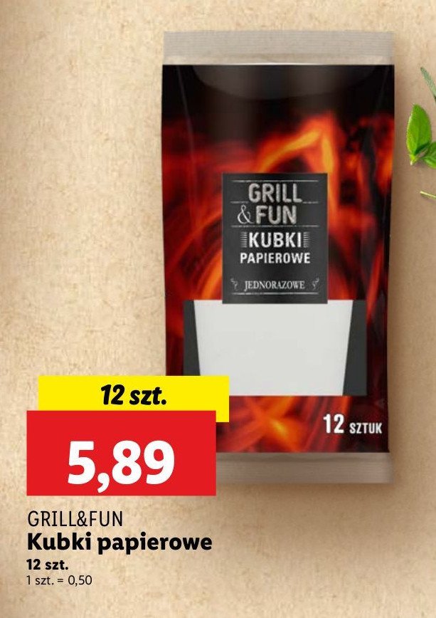 Kubki papierowe 250 ml Grill and fun promocja
