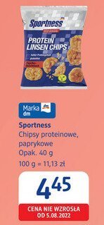 Chipsy Sportness chipsy proteinowe, paprykowe promocja w Drogerie DM
