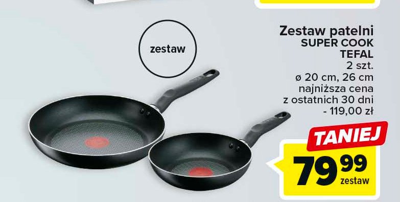 Zestaw patelni super cook 20 cm + 26 cm