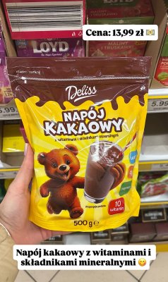 Napój kakaowy Deliss 500g promocja w Dino