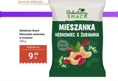 Mieszanka nerkowiec & żurawina Bakaliowy Snack promocja w Dino
