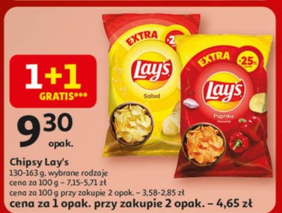 Chipsy Lay's wybrane rodzaje promocja w Auchan