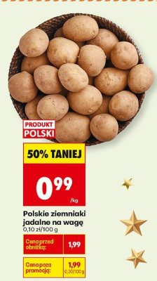 Polskie ziemniaki jadalne na wagę promocja w Biedronka