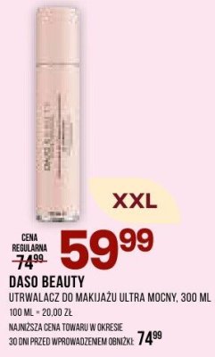 Utrwalacz do makijażu DASO BEAUTY Utrwalacz do makijażu Ultra Mocny promocja w Drogerie Natura