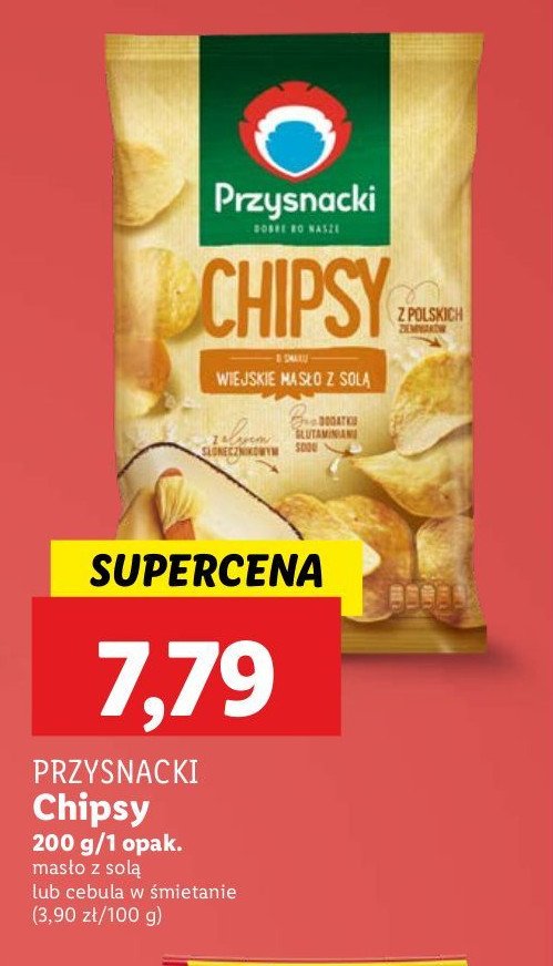 Chipsy wiejskie masło z solą Przysnacki promocja