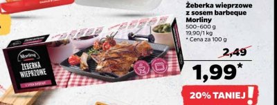 Żeberka wieprzowe z sosem barbeque Morliny promocja