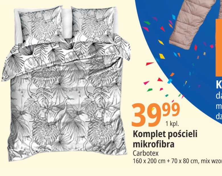 Komplet po艣cieli mikrofibra 160 x 200 cm + 2x 70 x 80 cm CARBOTEX promocja