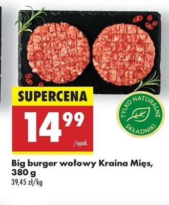 Big burger wo艂owy Kraina mi臋s promocja