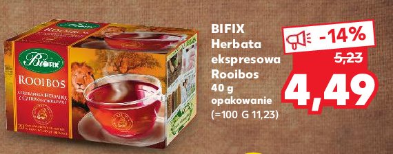 Afrykańska herbatka z czerwonokrzewu rooibos Bifix admiral tea promocja
