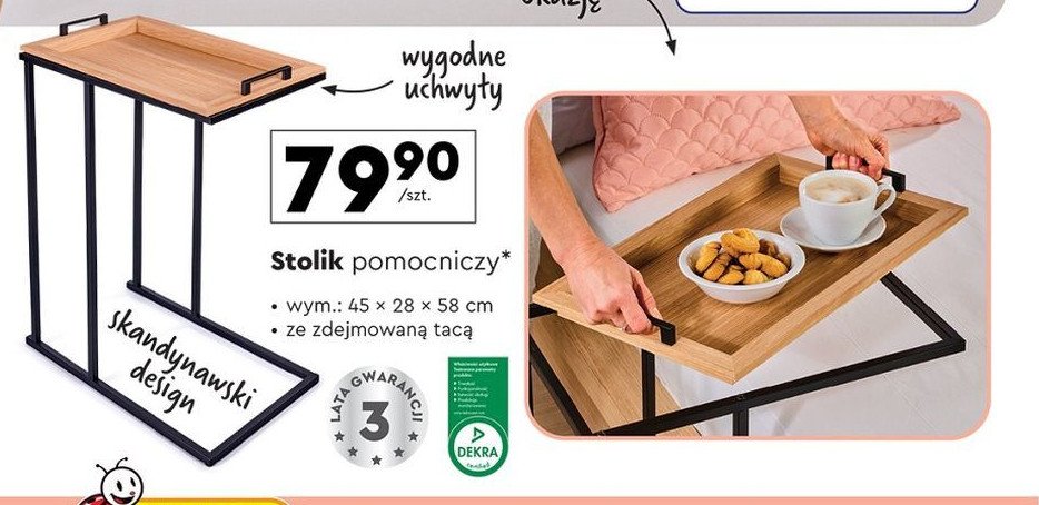 Stolik pomocniczy 45 x 28 x 58 cm promocja