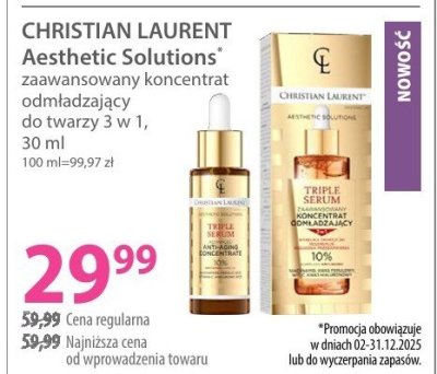 Koncentrat odmładzający do twarzy 3 w 1 CHRISTIAN LAURENT Aesthetic Solutions promocja w Hebe