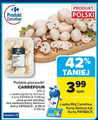Pieczarki polskie  promocja w Carrefour