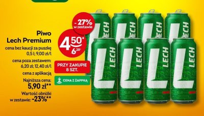 Piwo Lech Premium 0.5 l promocja w Żabka