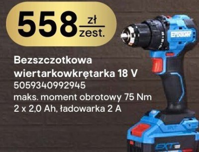Wiertarko-wkrętarka bezszczotkowa Erbauer 18V 5059340992945 promocja w Castorama