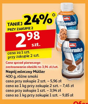 Napój mleczny ciasteczka-czekolada-karmel Mullermilch promocja