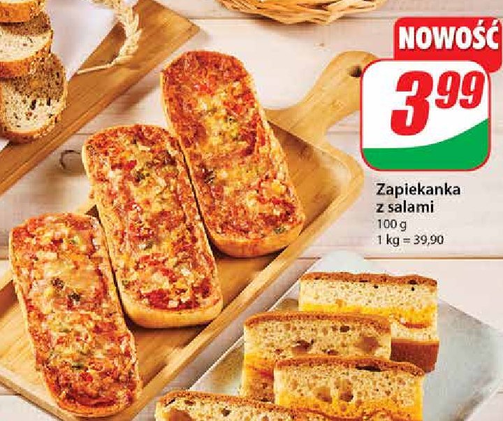 Zapiekanka z salami promocja w Dino