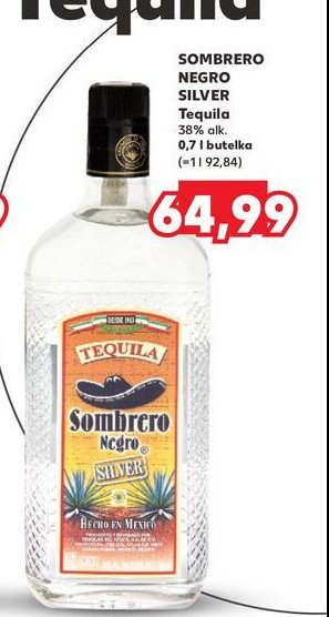 Tequila Sombrero negro silver promocja