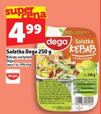 Sałatka Dega z tuńczykiem kebab 250 g promocja w TOPAZ