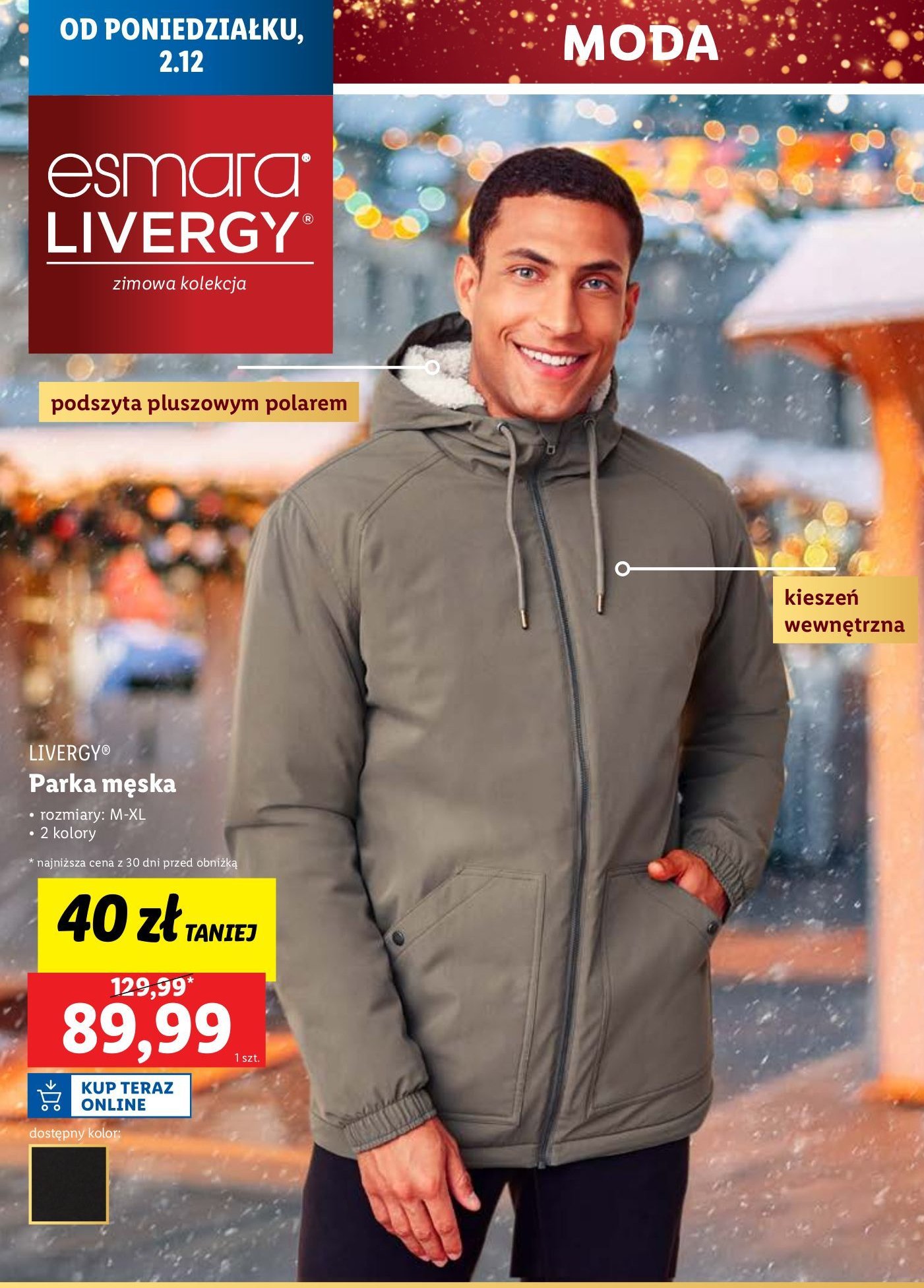 Parka męska m-xl Esmara promocja