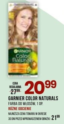 Farba GARNIER COLOR NATURALS do włosów, 1 op, różne odcienie promocja w Drogerie Natura