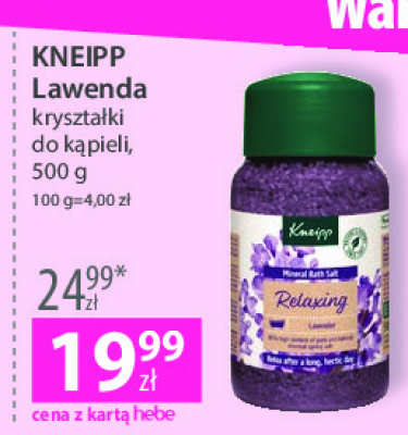 Kryształki do kąpieli lavender Kneipp promocja