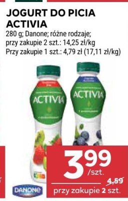Jogurt do picia Activia Danone promocja w Stokrotka