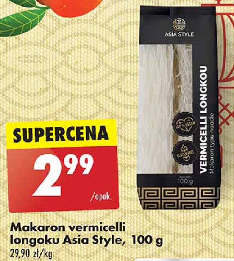 Makaron vermicelli Asia style promocja