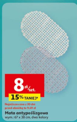 Mata antypoślizgowa wym. 67 x 38 cm, dwa kolory promocja w Auchan