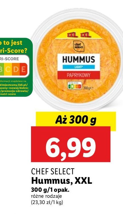 Hummus paprykowy Chef select promocja w Lidl