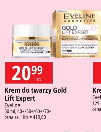 Krem do twarzy dzien 40+ Eveline gold lift expert promocja