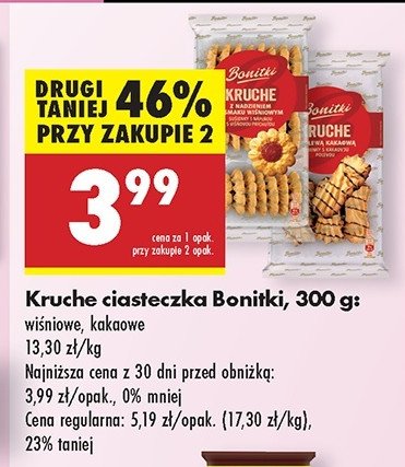 Ciasteczka kruche z polewą kakaową Bonitki promocja
