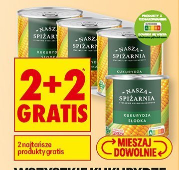 Kukurydza 2+2 GRATIS promocja w Biedronka