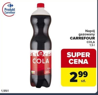 Napój gazowany CARREFOUR COLA 1,5l promocja w Globi