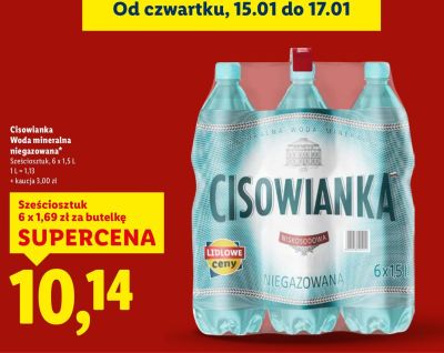 Woda mineralna niegazowana 6-pak promocja w Lidl
