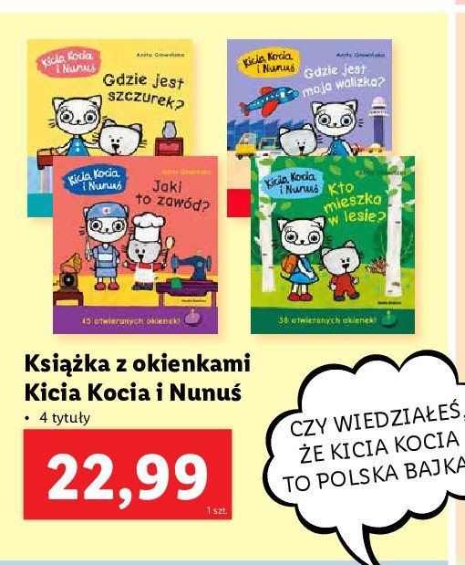 Anita głowińska "kicia kocia i nunuś. gdzie jest szczurek?" promocja