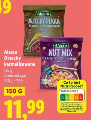 Orzechy karmelizowane  różne rodzaje promocja w Lidl