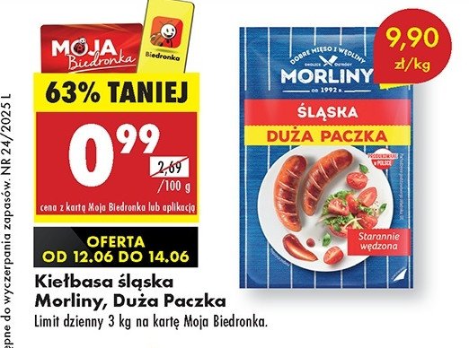 Kiełbasa śląska Morliny promocja w Biedronka