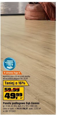 Panele podłogowe Dąb Gemini promocja w OBI