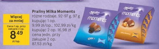 Praliny toffee wholenut Milka moments promocja