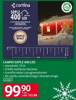 Lampki sople 400 LED promocja w Selgros