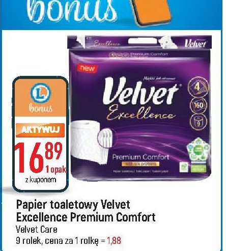 Papier toaletowy Velvet excellence promocja