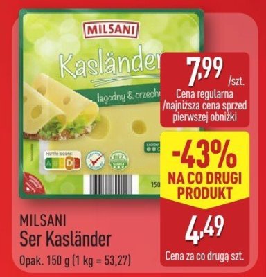 Ser Kaslander Milsani promocja w Aldi
