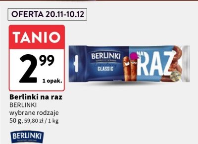 Berlinki na raz BERLINKI wybrane rodzaje promocja w Intermarche