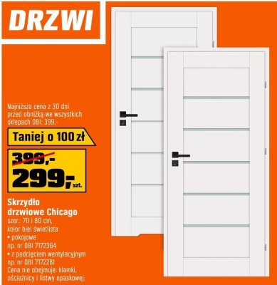 Drzwi skrzydło Chicago promocja w OBI