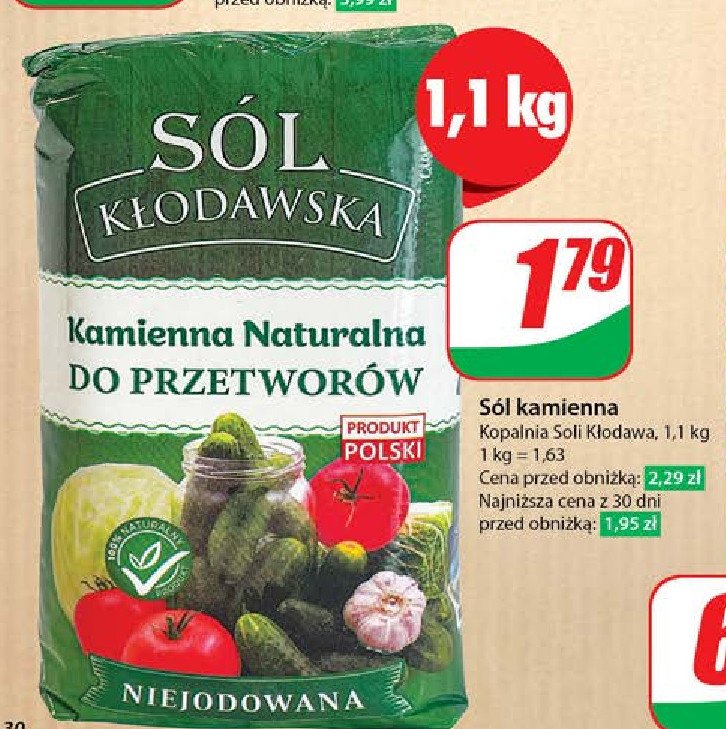 Sól kłodawska do przetworów niejodowana Kłodawa promocja