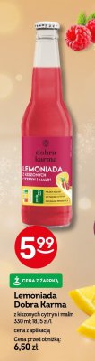 Lemoniada Dobra Karma z kiszonych cytryn i malin promocja w Żabka
