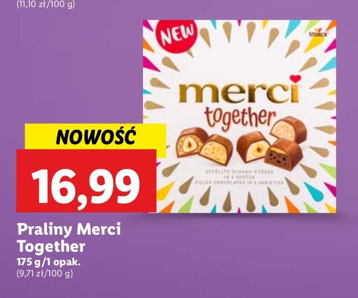 Praliny together Storck merci promocja w Lidl