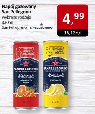 Napój gazowany San Pellegrino wybrane rodzaje San Pellegrino promocja w Market Point